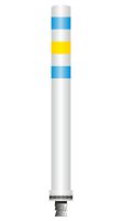 PC-80NSWHB-SE; 800xØ80mm - white - blue/yellow/blue tape
