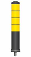 PC-80LSBLY-3; 800xØ130mm - black - tape yellow