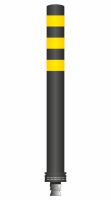 PC-80NSBLY; 800xØ80mm - black - tape yellow