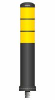 PC-80LSBLY-2; 800xØ130mm - black - tape yellow