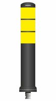 PC-80LSBLLY-2; 800xØ130mm - black - tape lime yellow