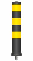 PC-80LSBLY-4; 800xØ130mm - black - 3x tape yellow 100mm