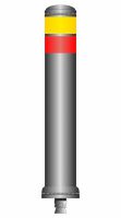 DK-8BS-M80-Y-R; 800xØ130mm - grey - Yellow & Red tape