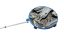 Inspection mirror 30 cm on wheels with telescopic steel 1 to 2 meters