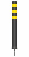 PC-80NSEBLY; 800xØ80mm - black - tape yellow 