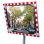 Traffic mirror Acrylic 80x100 cm Aluminium frame bracket 48-90 mm