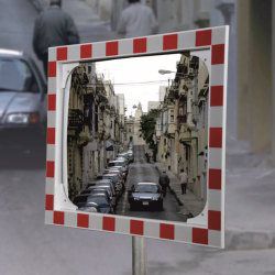traffic mirror safety glass 60x80 cm bracket 4890 mm